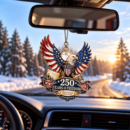 America 250th Christmas Eagle  Ornament.