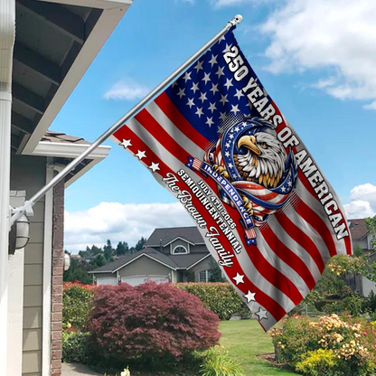 Patriotic 250th Anniversary 1776 2026 United States of America Semiquincentennial Grommet Custom Flag