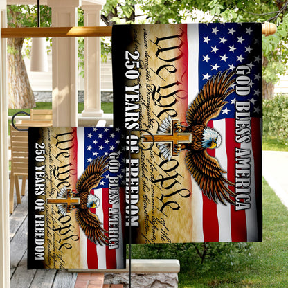 Patriotic 250th Anniversary 1776 2026 United States of America Semiquincentennial Grommet Flag