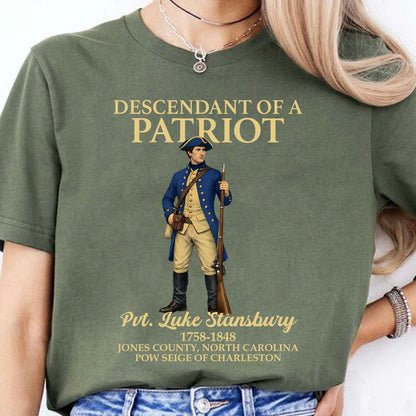 Custom Name Descendant of a Patriot Dark Shirt | Personalized 250 Years USA Sweatshirt | Patriotic