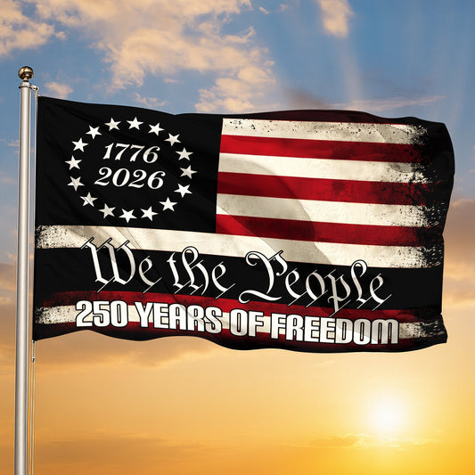 Patriotic 250th Anniversary 1776 2026 United States of America Semiquincentennial Grommet Flag