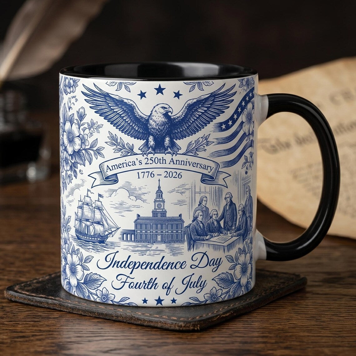 Patriotic Semiquincentennial 1776-2026 Mug - 250 Years Anniversary Accent Mug