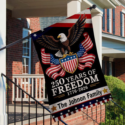Custom Family Name 250 Years America Flag 250th Birthday 1776-2026 Garden Flag Gift for Family