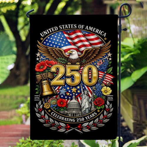 America 250 Semiquincentennial Garden Flag , 250th Anniversary Outdoor Decor Gift, 1776-2026 Commemorative, Gift Patriotic Eagle