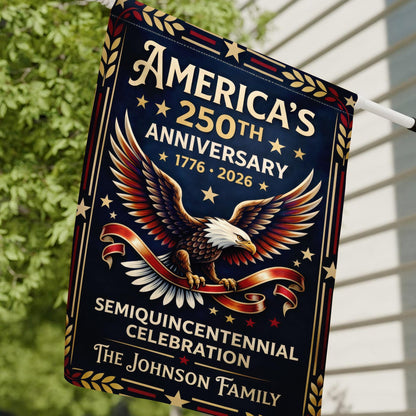 America 250 Semiquincentennial Garden Flag , Happy Birthday 250th Anniversary Flag, 1776-2026 Commemorative, Gift Patriotic Eagle