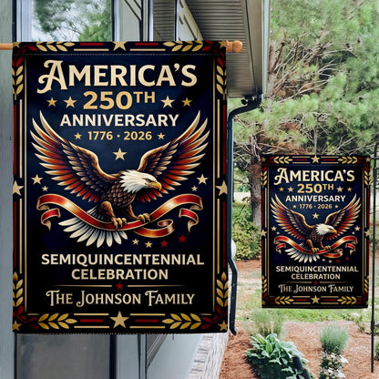 America 250 Semiquincentennial Garden Flag , Happy Birthday 250th Anniversary Flag, 1776-2026 Commemorative, Gift Patriotic Eagle
