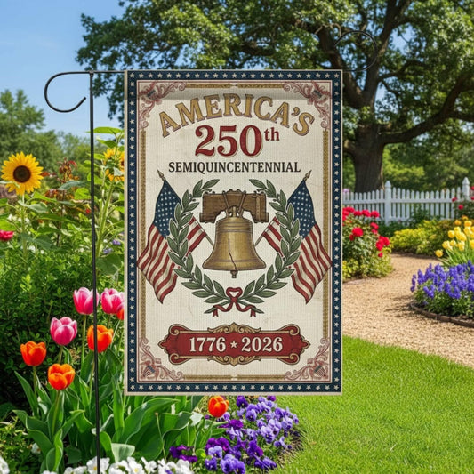 USA 250th Anniversary Garden Flag | American Semiquincentennial Flag | Liberty Bell Yard Flag | Independence Day 1776–2026
