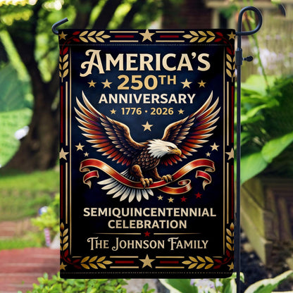 America 250 Semiquincentennial Garden Flag , Happy Birthday 250th Anniversary Flag, 1776-2026 Commemorative, Gift Patriotic Eagle