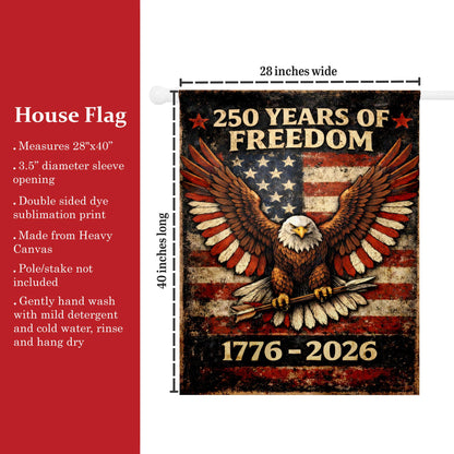 USA 250th Anniversary Garden Flag | American Semiquincentennial Flag | Liberty Bell Yard Flag | Independence Day 1776–2026