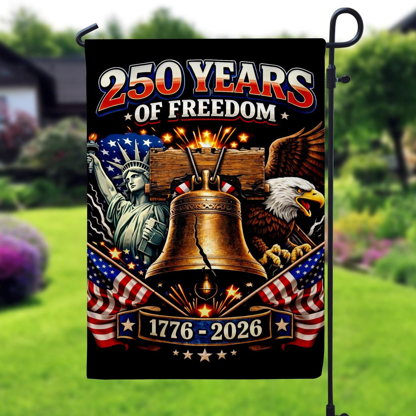 USA 250th Anniversary Garden Flag | Personalized American Pride Yard Flag | We The People Patriotic Outdoor Flag| Independence Day 1776–2026