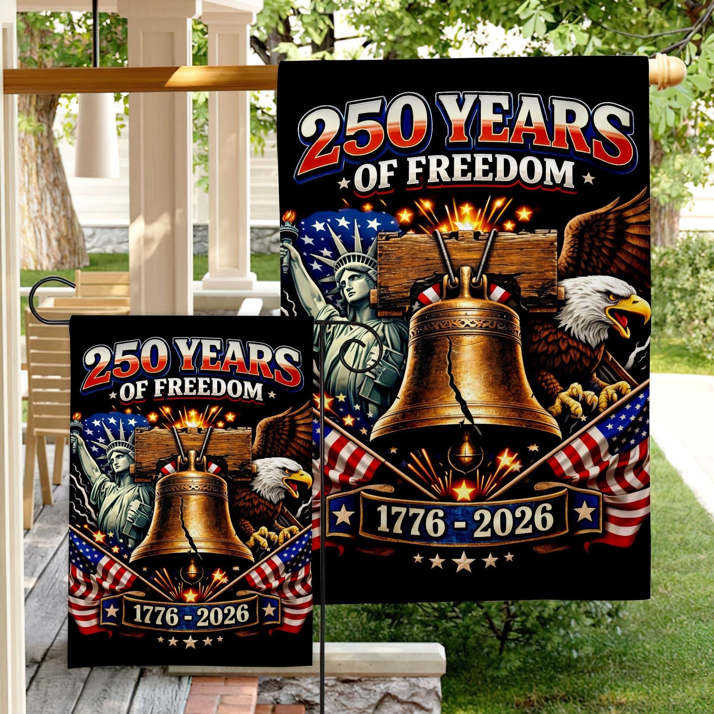 USA 250th Anniversary Garden Flag | Personalized American Pride Yard Flag | We The People Patriotic Outdoor Flag| Independence Day 1776–2026