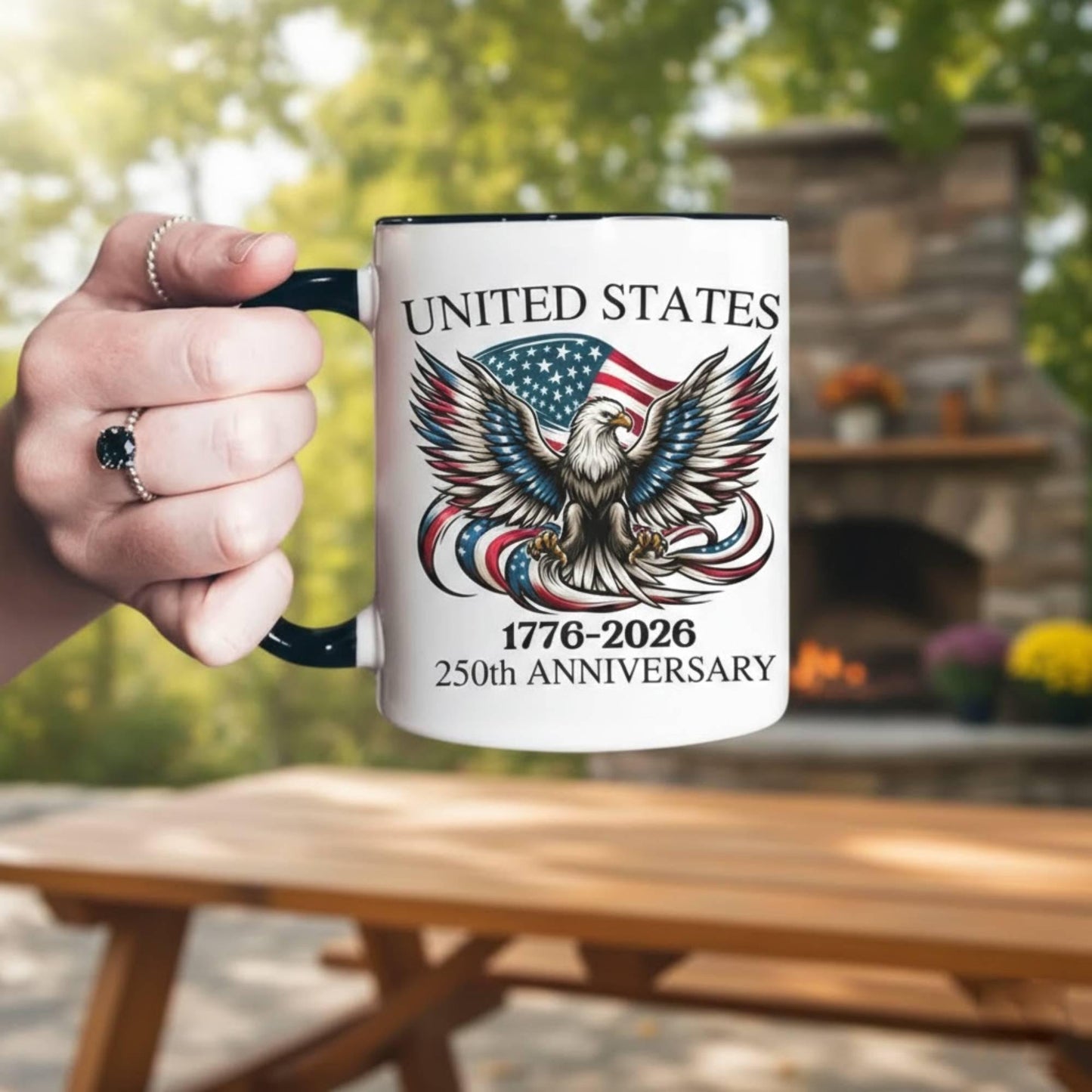 America 250th Anniversary Coffee Mug, 1776-2026 United States Semiquincentennial Celebration, Patriotic Veteran Gift, Freedom Mug