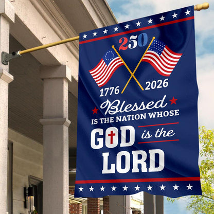 Christian God  American 250th Garden Flag, Patriotic Yard Flag Decor 250 Years House Banner,  Christian Patriotic Gift