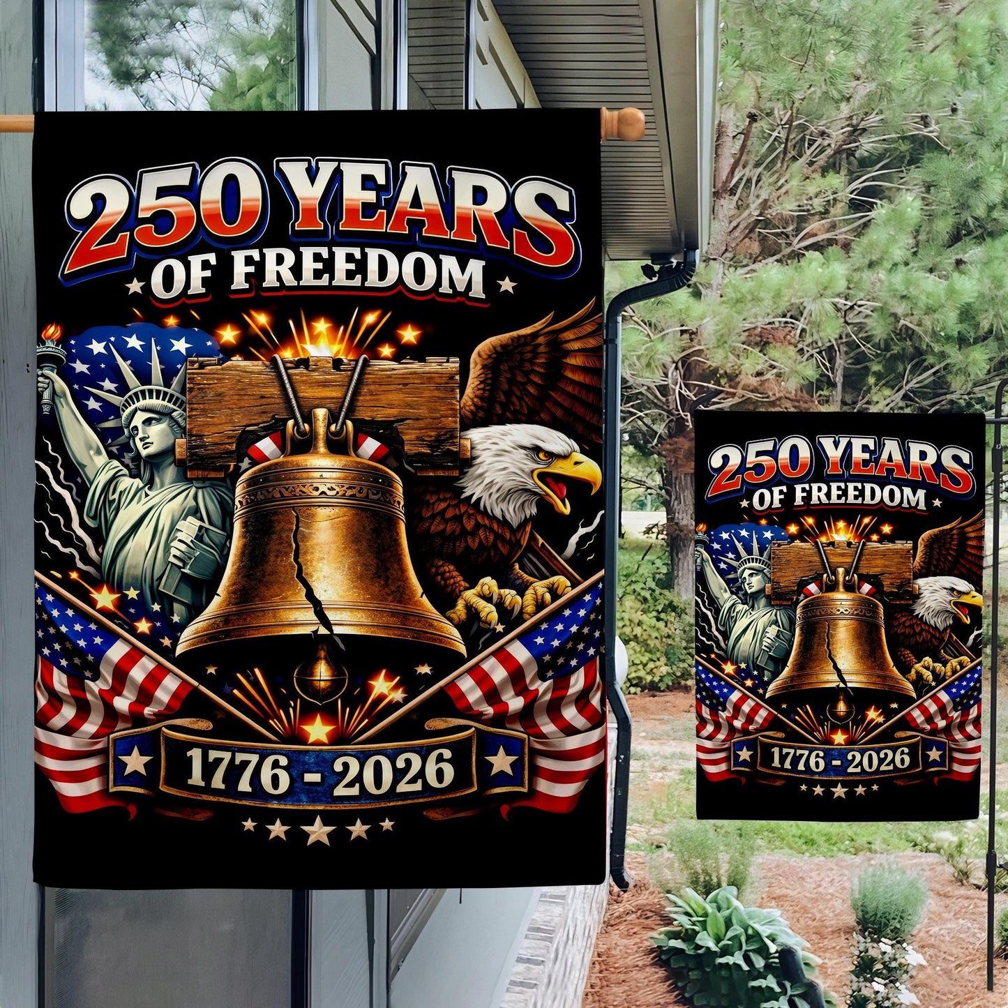 USA 250th Anniversary Garden Flag | Personalized American Pride Yard Flag | We The People Patriotic Outdoor Flag| Independence Day 1776–2026