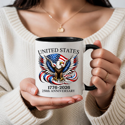 United States of America 250th Anniversary Eagle Crest Coffee Mug