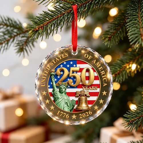 America 250th Anniversary 3-Inch Statue of Liberty Christmas Ornament