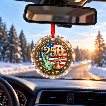 America 250th Anniversary 3-Inch Statue of Liberty Christmas Ornament