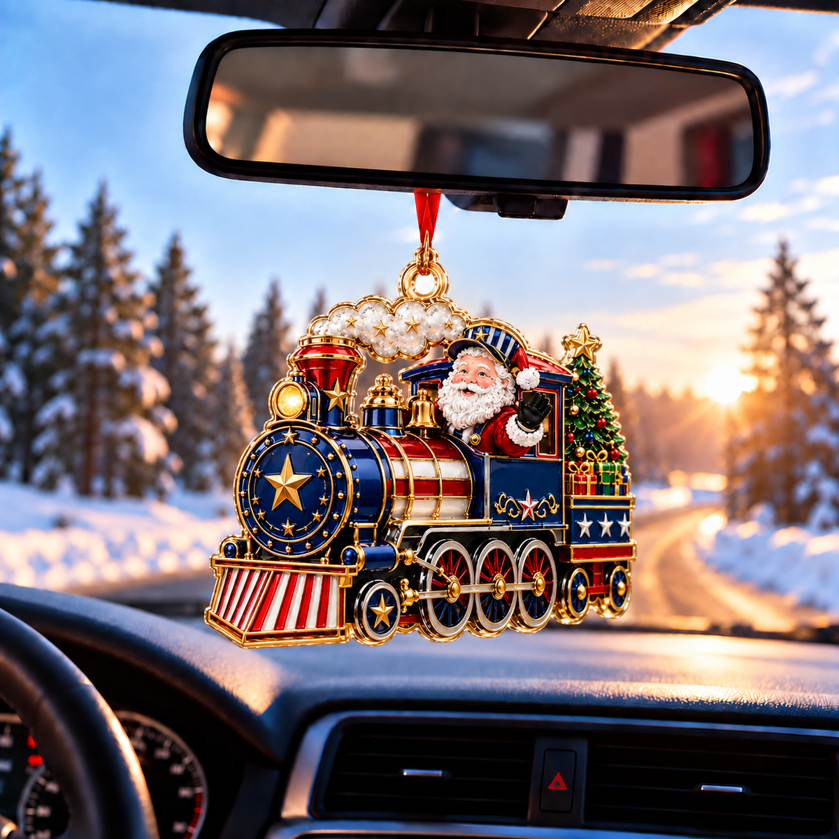 250th Anniversary Christmas Ornament Santa Train.