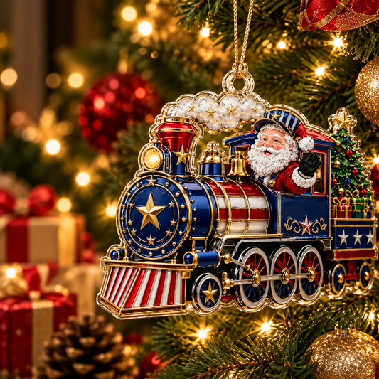250th Anniversary Christmas Ornament Santa Train.