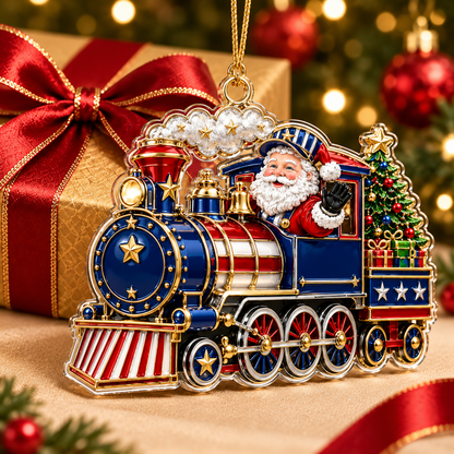 250th Anniversary Christmas Ornament Santa Train.