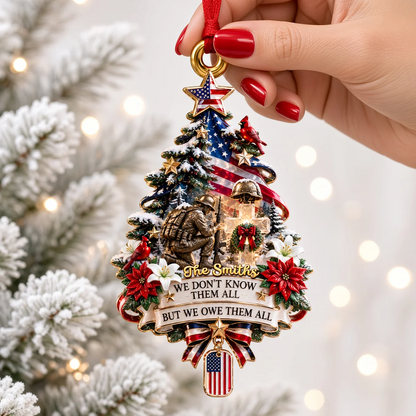 Custom A Pray For Fallen Veterans Acrylic Ornament