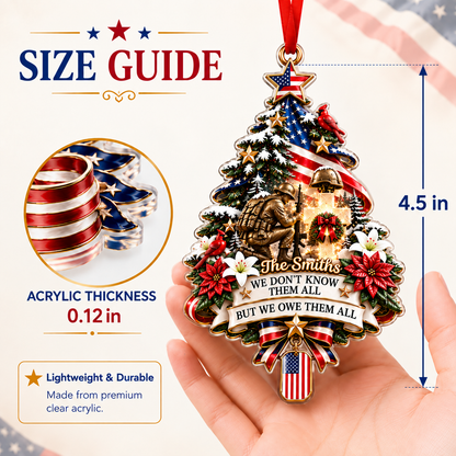 Custom A Pray For Fallen Veterans Acrylic Ornament
