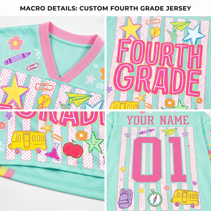 Custom Teacher Mesh Football Jersey, Personalized Back-to-School Shirt