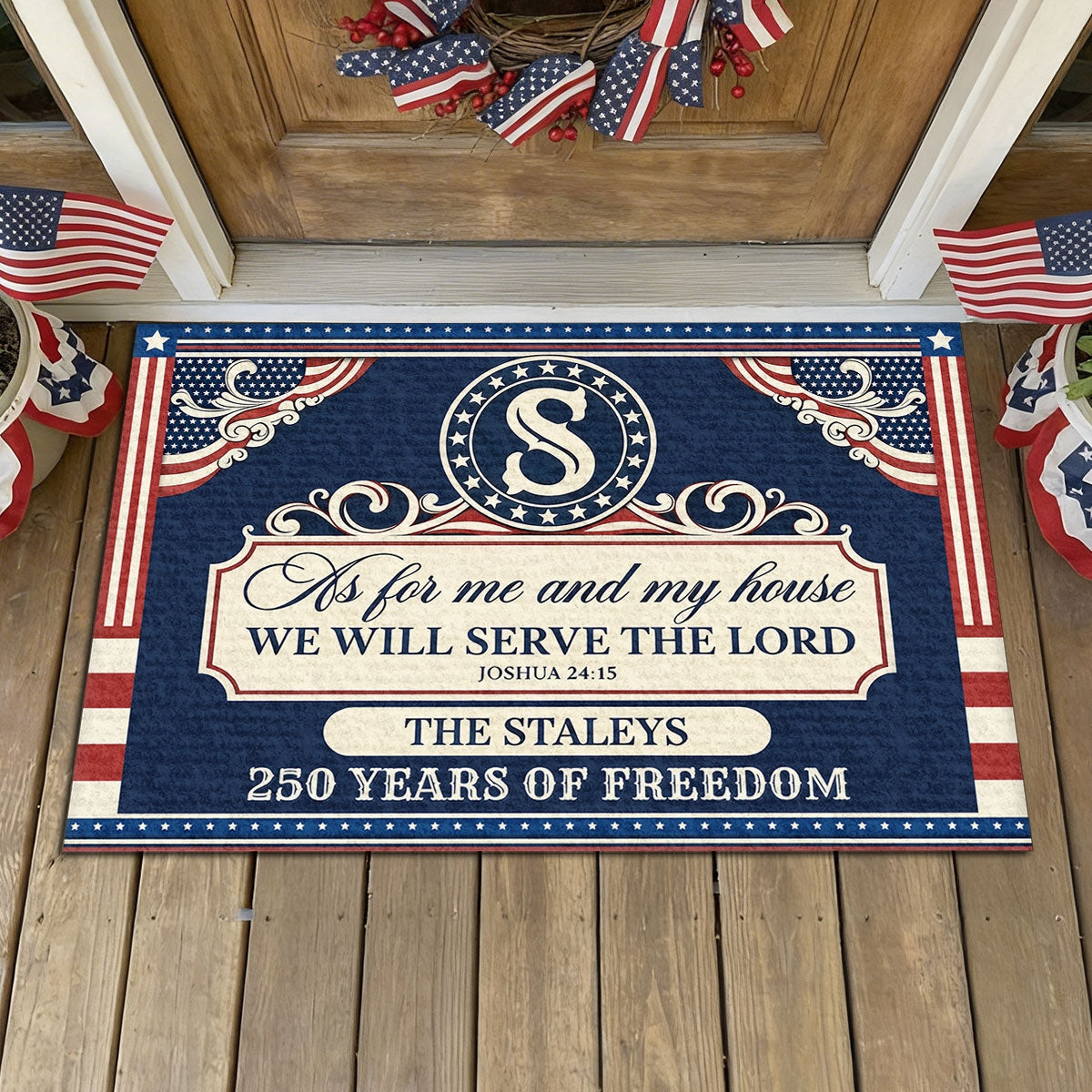 Personalized Doormat - America 250th Gifts for Family