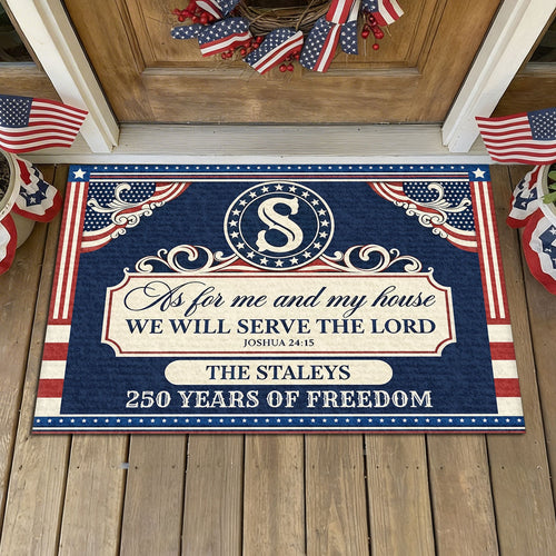 Personalized Doormat - America 250th Gifts for Family
