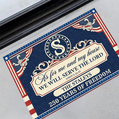 Personalized Doormat - America 250th Gifts for Family